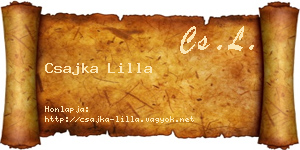 Csajka Lilla névjegykártya