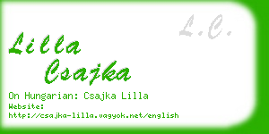 lilla csajka business card